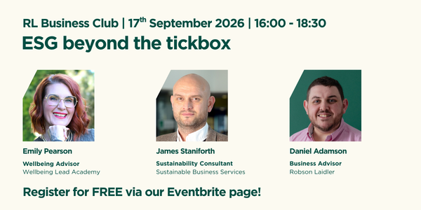 ESG Beyond The Tickbox - RL Business Club - 17th Sept 2026